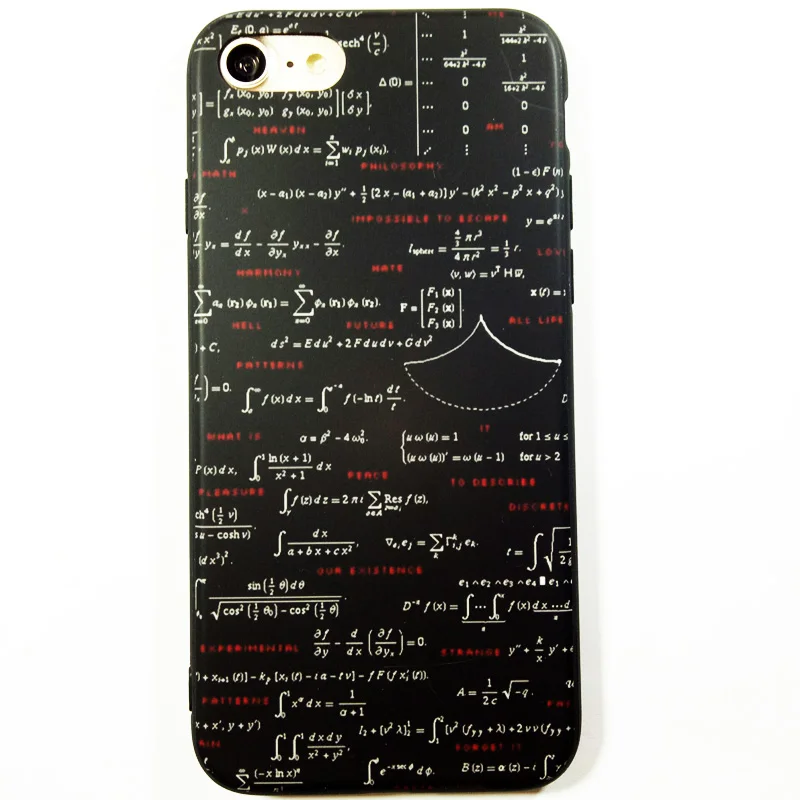 Забавный чехол Maths Physics Chemistry Formula для iPhone 6 6s Plus мягкий из ТПУ 7 Funda Hull |