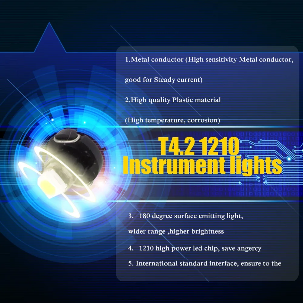 Автомобильная светодиодная лампа AutoEC 10X T3 T4.2 T4.7 1 smd сменные светодиодные лампы
