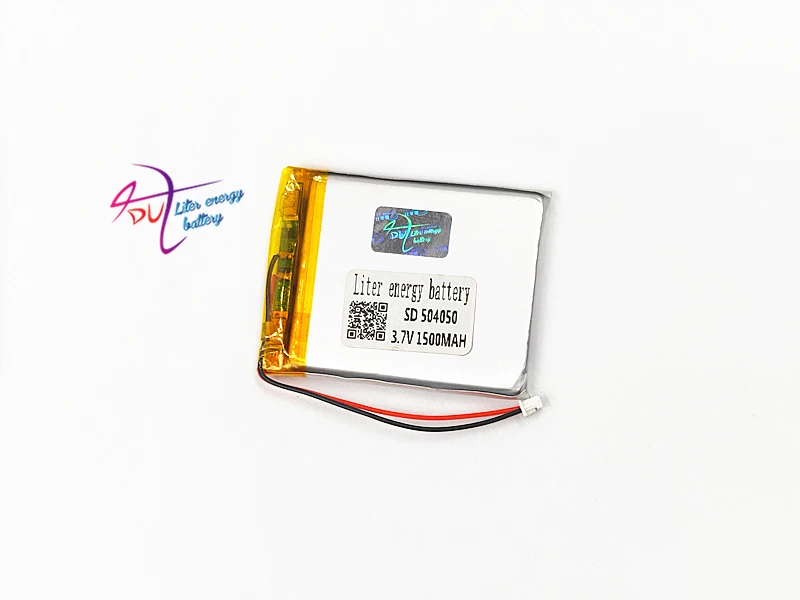 JST 1 25 мм 2pin 504050 3 7 V 1500mAh литий полимерная LiPo аккумуляторная батарея для Mp3 DVD PAD