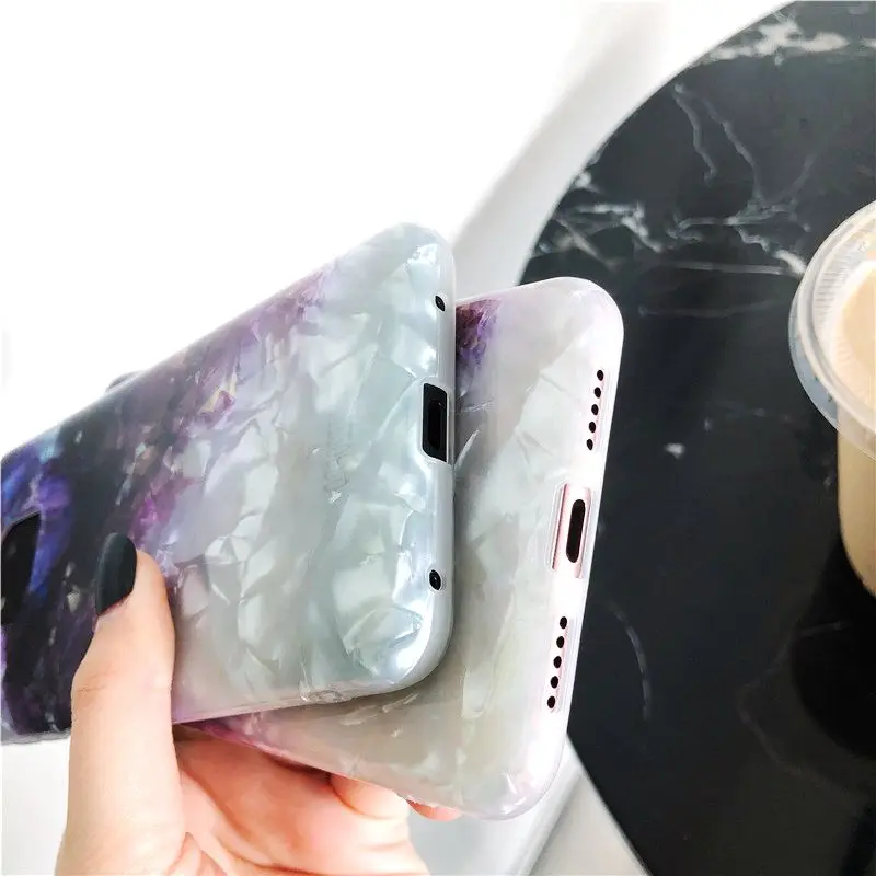 Чехол для телефона Meachy с градиентным кристаллом и раковиной Huawei P30 P20 Pro Mate 20 Honor 10