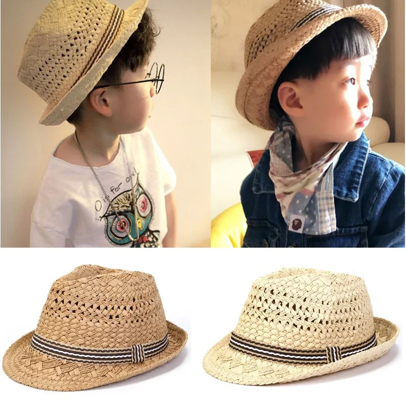 Sombrero de Sol para niño y niña, sombrero de vaquero, paja, Panamá, 2021