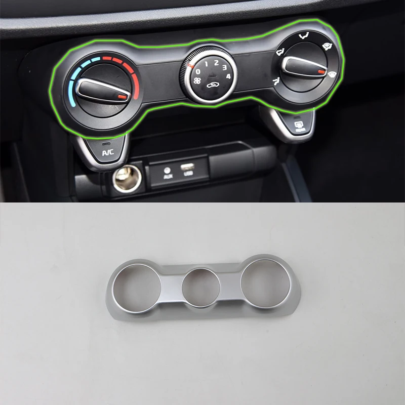 For Kia K2/Rio 2017 Interior Cheap Car Accessories Decoration ABS Air Condition Adjust Button Frame Cover Trim Styling | Автомобили и