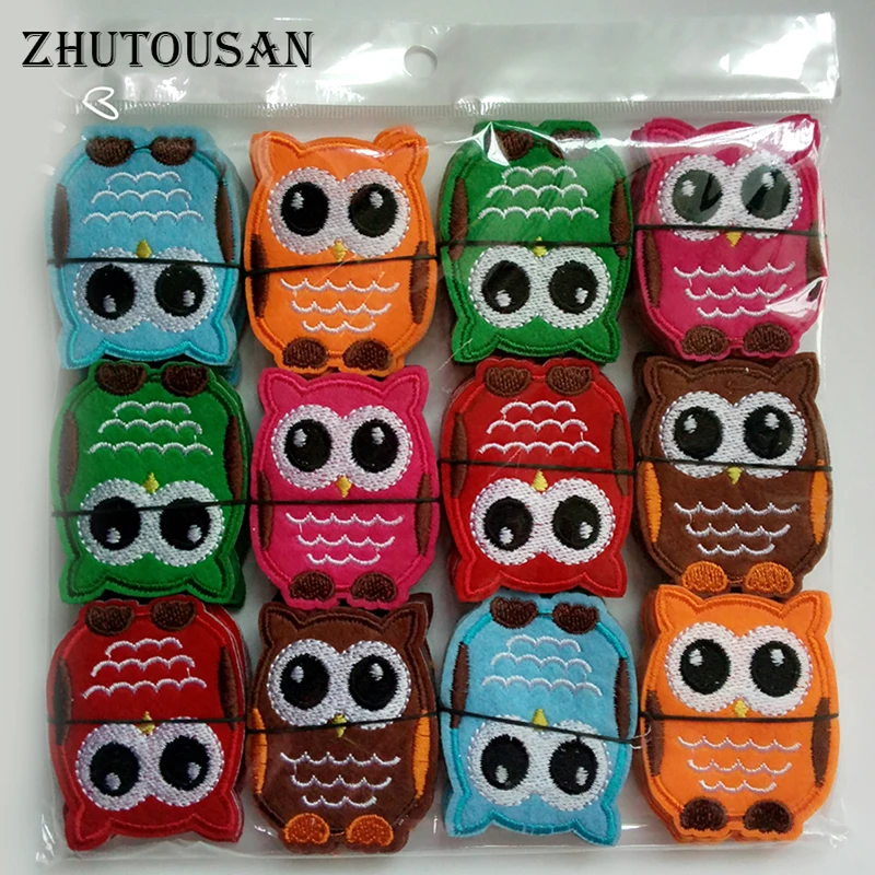 ZHUTOUSAN 120 шт. Симпатичные тканевые нашивки с животными Смешанные Вышитые