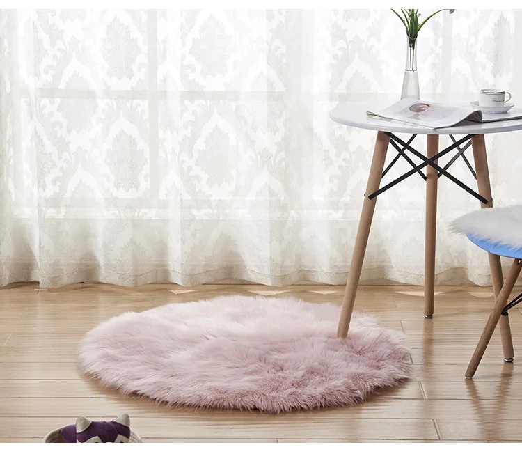 Textil мех коврики Нескользящие напольные искусственные коврик из овчины чехлы для стульев спальня ковер в гостиную Шерсть Теплый ковер с длинным ворсом сиденье