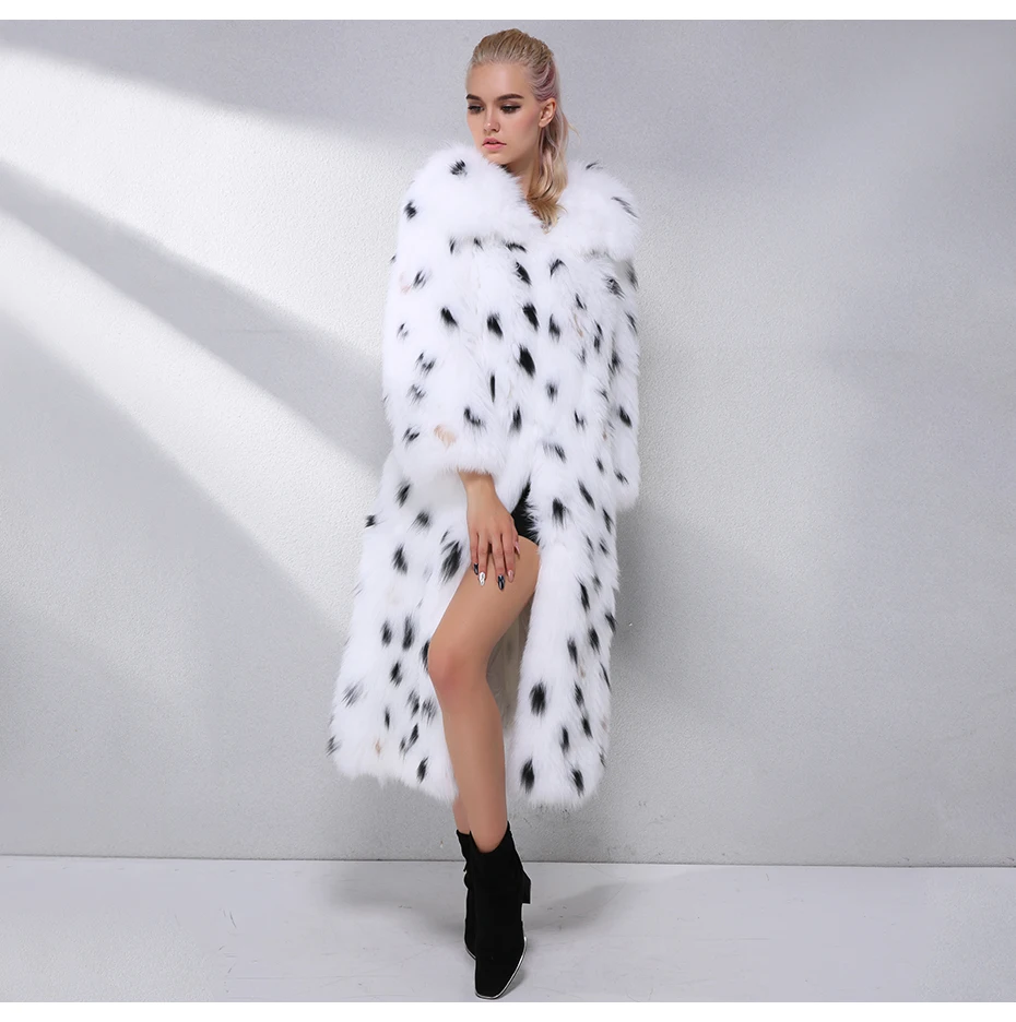 JEPLUDA Мягкая Женская Шуба Натуральный Мех Лисий Реальный с Leopard Print Длинная Молодежи Меховые Пальто Женское Зимнее Из Лисица Настоящий Зимние Меховая Шуба Песец Для Женщины Шуба Из Лисы
