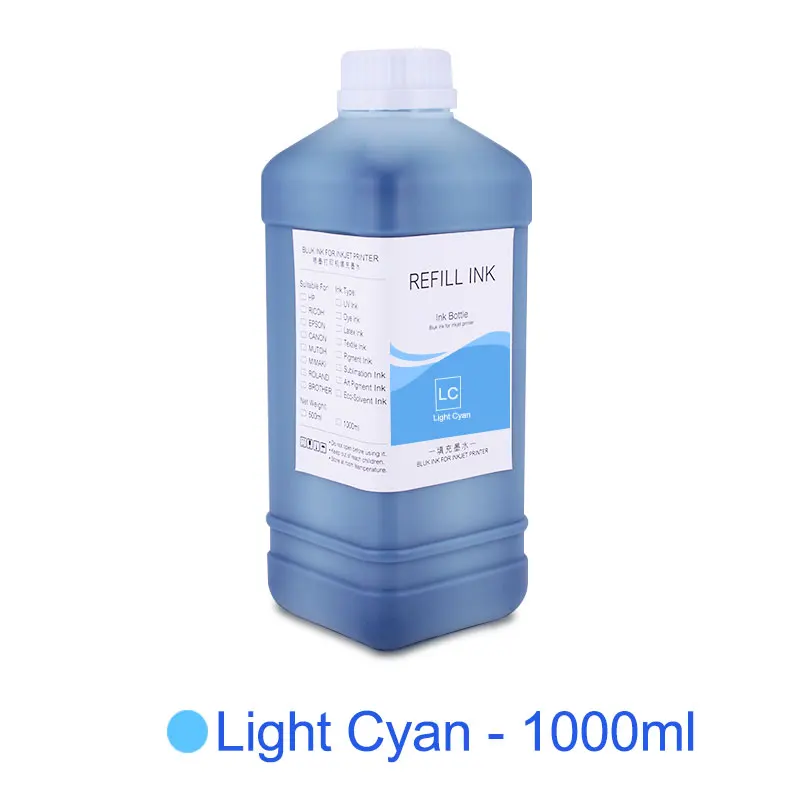 1 PCS - Light Cyan 1000ml/Bottle For HP 70 72 Pigment Ink For HP T610 T620 T770 T790 T795 T1100 T1120 T1200 T1300 T2300 Z2100 Z3100 Z3200 Z5400 - Цвет: 1 PCS - Light Cyan
