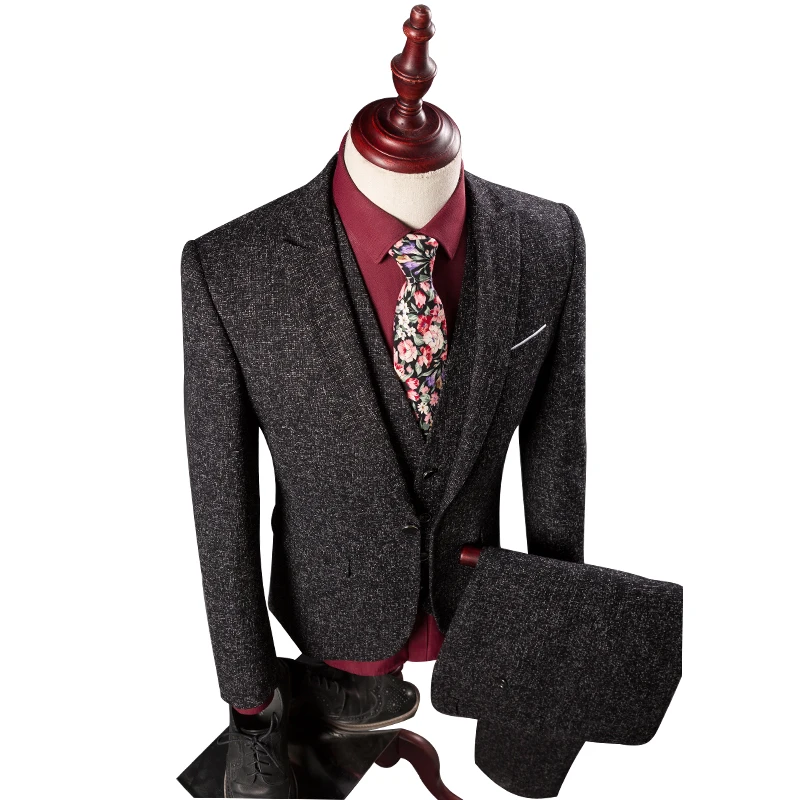 Новое поступление 2017 деловой мужской костюм из трех предметов высокого качества