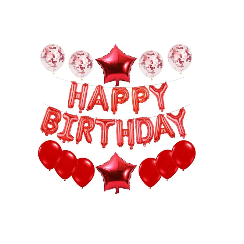 День рождения украшения Дети латексные шары конфетти воздушные шары|Воздушные и