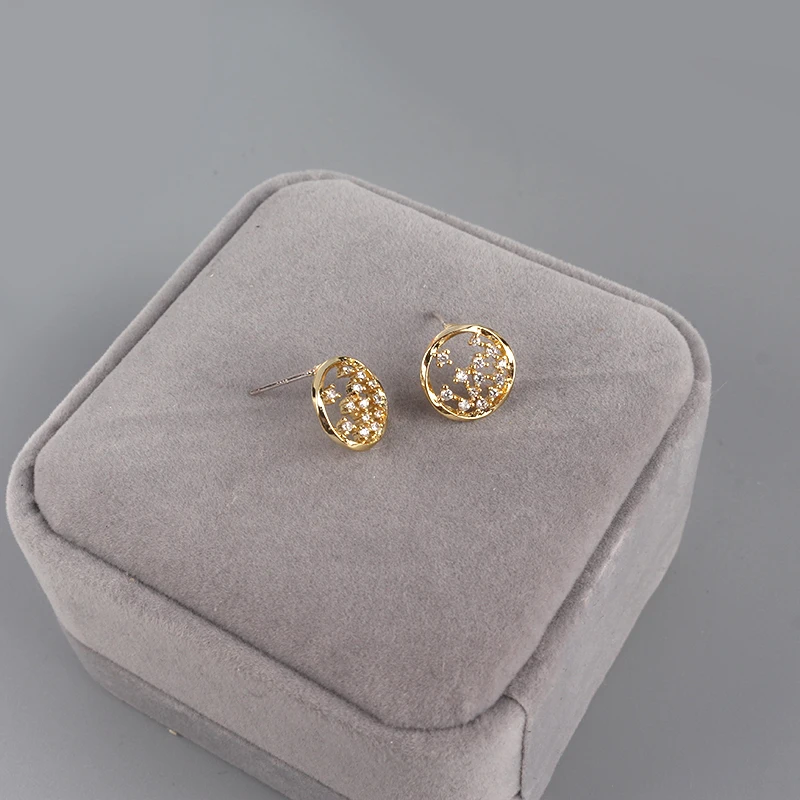 Серьги-гвоздики в виде звездного циркония Корейском стиле темпераментные серьги