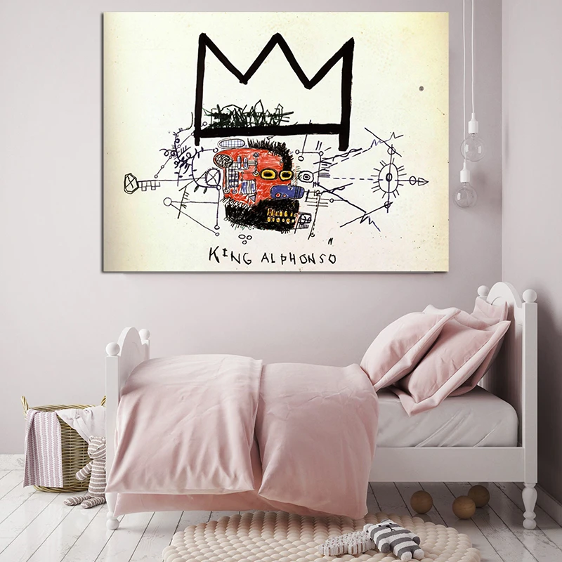 King Alphonso by Jean Michel холст скругге макдакес картина маслом печать плакат стены Искусство картина для гостиной домашний декор
