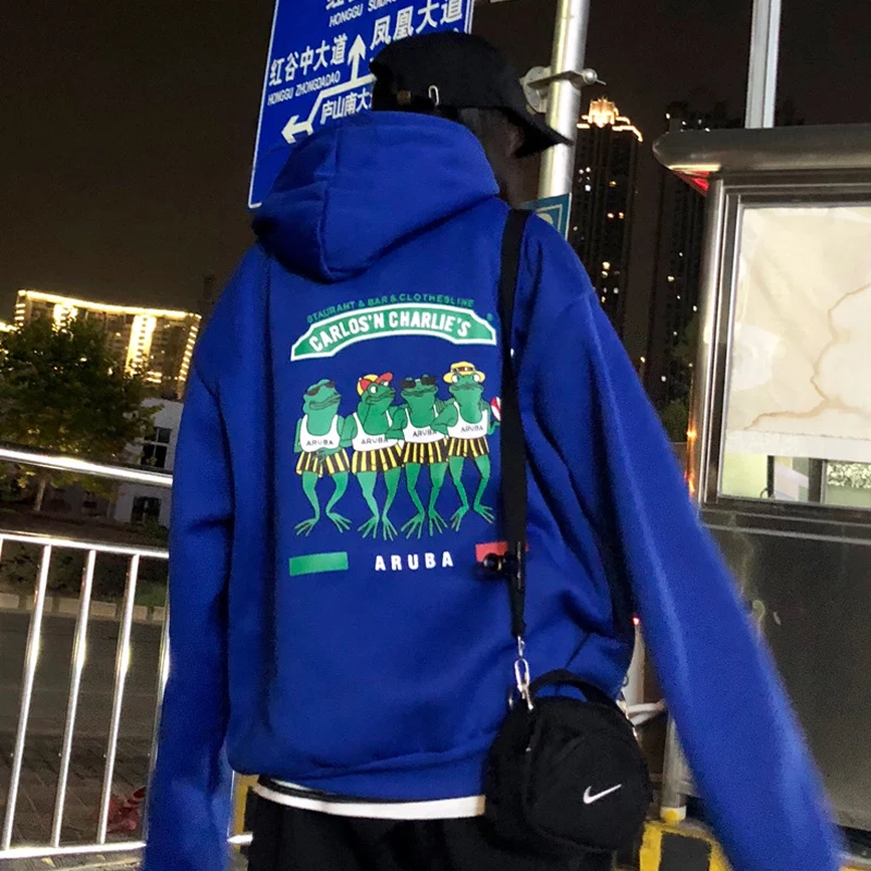 YouGeMan осенние корейские модные толстовки женские кофты Harajuku мультфильм свободные с длинным рукавом Толстовка с капюшоном женское флисовое пальто