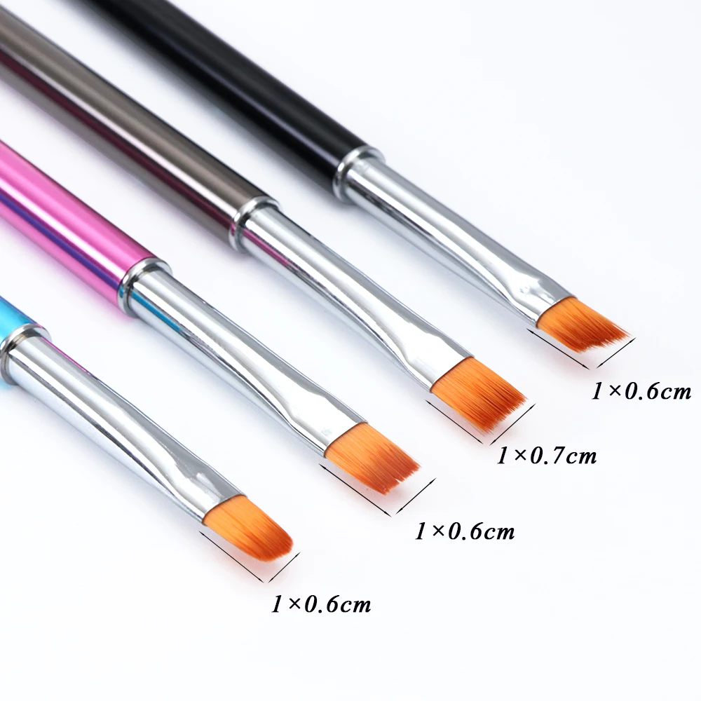 Nail Brushes Drawing Painting UV Gel Polish Flower Line Fan Flat Top Pen Builder DIY Decoration Manicure Tools Access JIP06|Кисти для