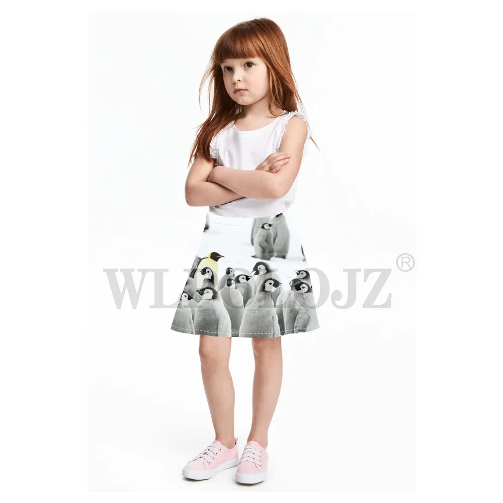 Детская летняя юбка с принтом Пингвин|kids girls skirt|girls skirtsskirt dance |