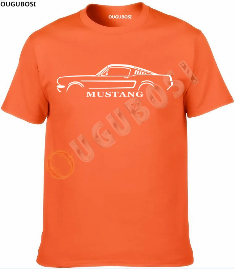 Классический MUSTANG FASTBACK вдохновил футболка с изображением автомобиля | Мужская