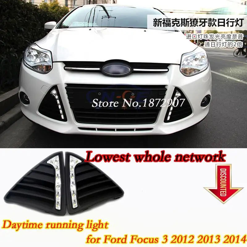 Блеск Модель 12 В Автомобиля СИД DRL дневного света Передний Бампер