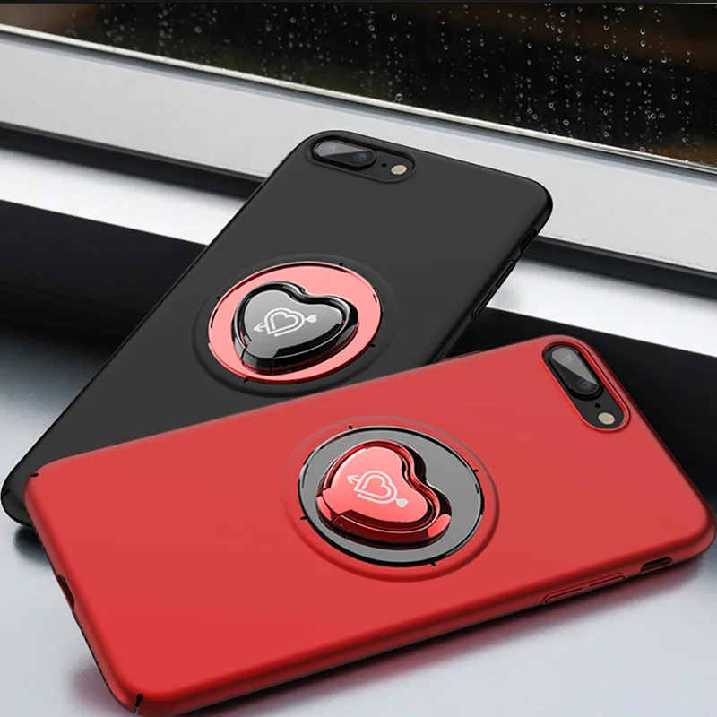 Isido ультра тонкий телефон задняя крышка для iphone7 8 Футляр PC случаи кольцо пряжки