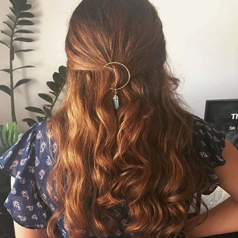 Женская заколка для волос в виде полумесяца | Украшения и аксессуары