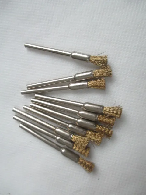 

10pcs 3*6mm brass wire brush for derusting polishing wheel grinding head Wheel Dremel Accessories for Rotary Tools