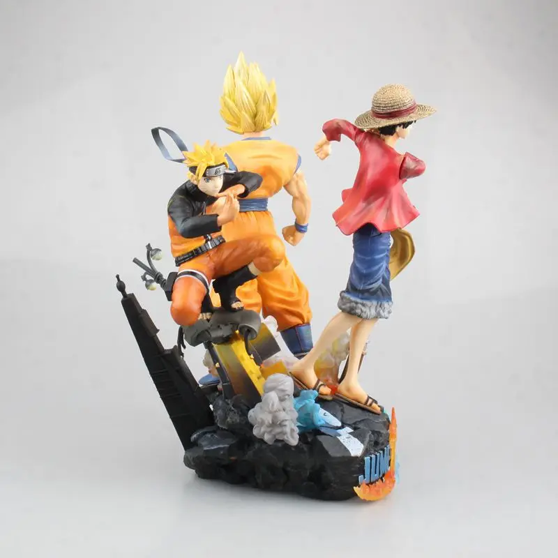 Аниме Рисунок 26 см Одна деталь Луффи героя аниме Наруто Dragon Ball Z Son Goku Saiyan ПВХ