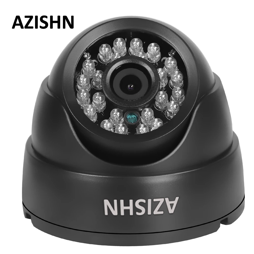 AZISHN горячая Распродажа 700tvl/1000TVL CMOS с IR-CUT 24IR цветная аналоговая камера ночного видения комнатная купольная камера видеонаблюдения