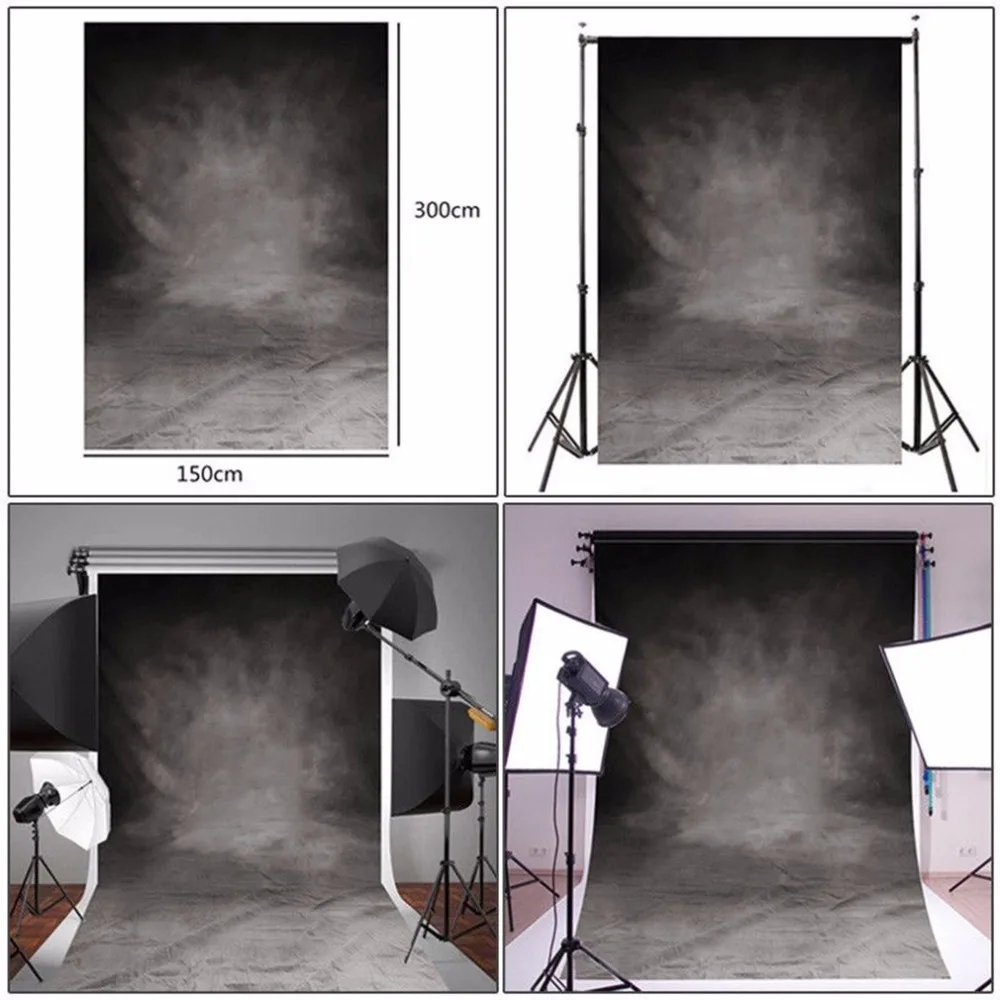150x300 см фотостудия Винтаж серый фон бесшовная поверхность без Светоотражающие складной полотно для фотографического фона