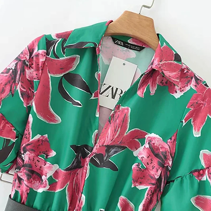 Женское летнее платье в африканском стиле с v-образным вырезом и цветочным