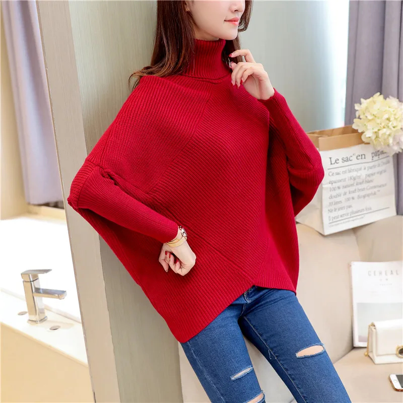 2019 женские зимние свитер свободный 2018 нерегулярные корейский женский бэк