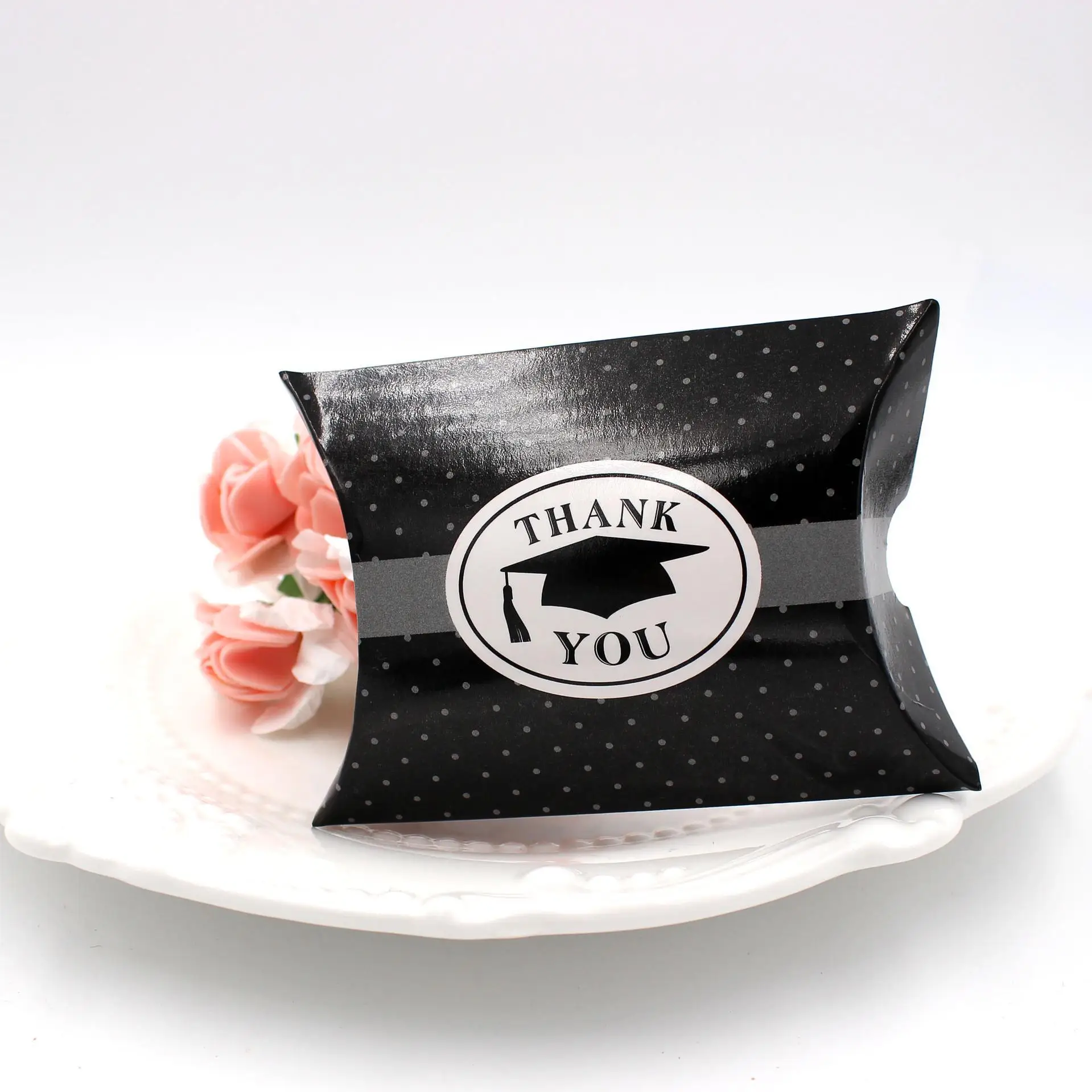 100pcs Thank You Letter Printed Candy Box Gift Graduation Celebration Favor Boxes Packing Merci Cadeau Verpakking | Дом и сад