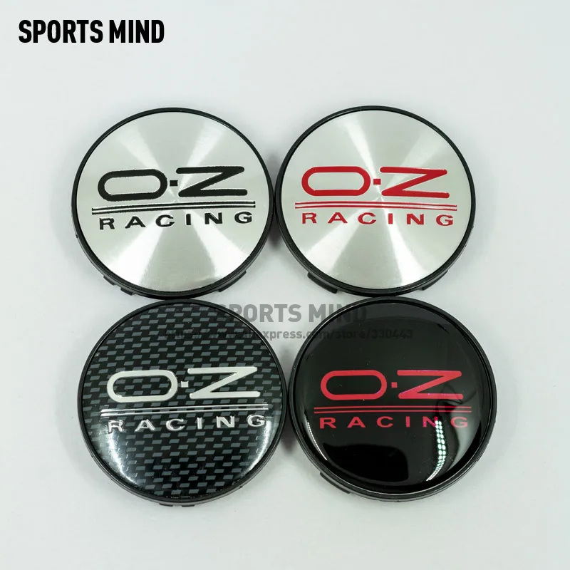 

4PCS/lot 8 COLORS 68MM OZ Racing Car Wheel Center Hub Caps Car Emblem Badge Logo Wheel Center Cap label car styling accessories