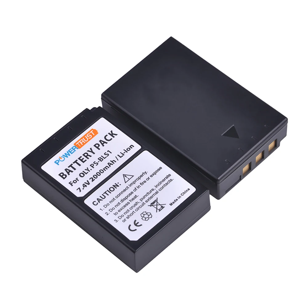 Фотоаккумулятор PowerTrust 2000 мАч BLS 1 BLS1 для фотовспышки OLYMPUS E400 E410 E420 E450 E620|Цифровые