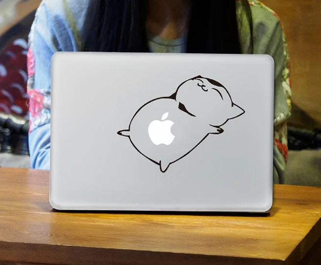 Милый жирный кот наклейка для ноутбука MacBook Air/Pro/Retina 11 "13" 15 " компьютера Mac