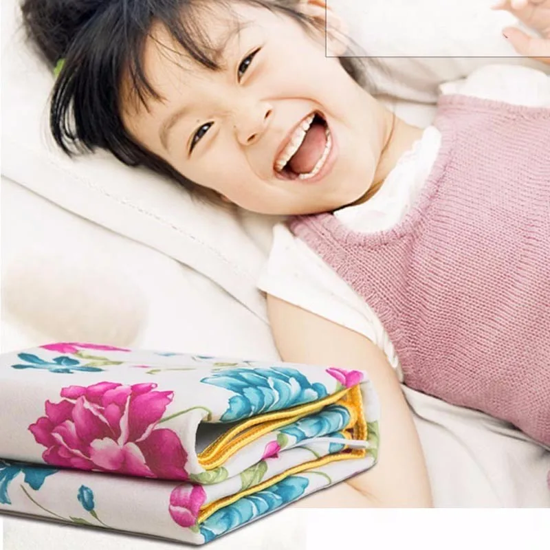 Электрическое одеяло плюшевое с двойным подогревом защитное электрическое