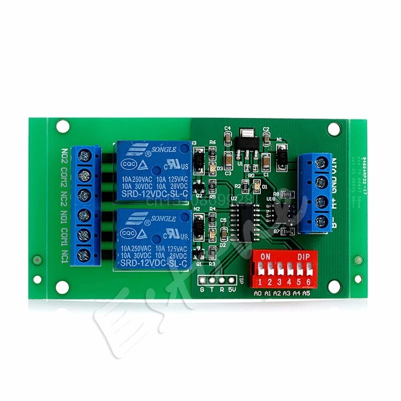 1 шт. 2 канала RS485 релейная плата Modbus RTU в DC 12 В Модуль командного переключателя PLC мотор