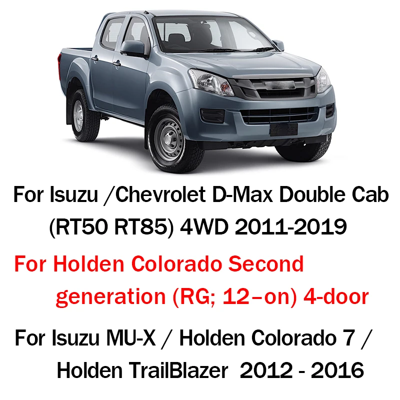 Литых автомобильных брызговиков для Isuzu D Max Dmax 2WD 4WD 2011- Holden Colorado 7 V Cross 4x4 splash Брызговики щитки брызговики - Цвет: Double Cab