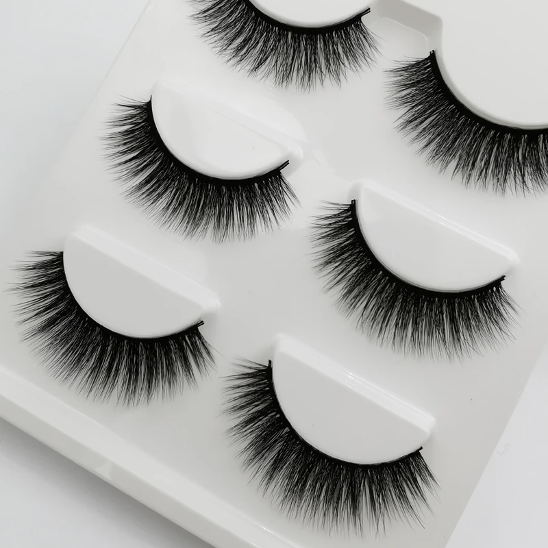 YSDO 3 pairs mink eyelashes 100% hand made soft 3d faux lashes natural false fluffy strip cilios | Красота и здоровье