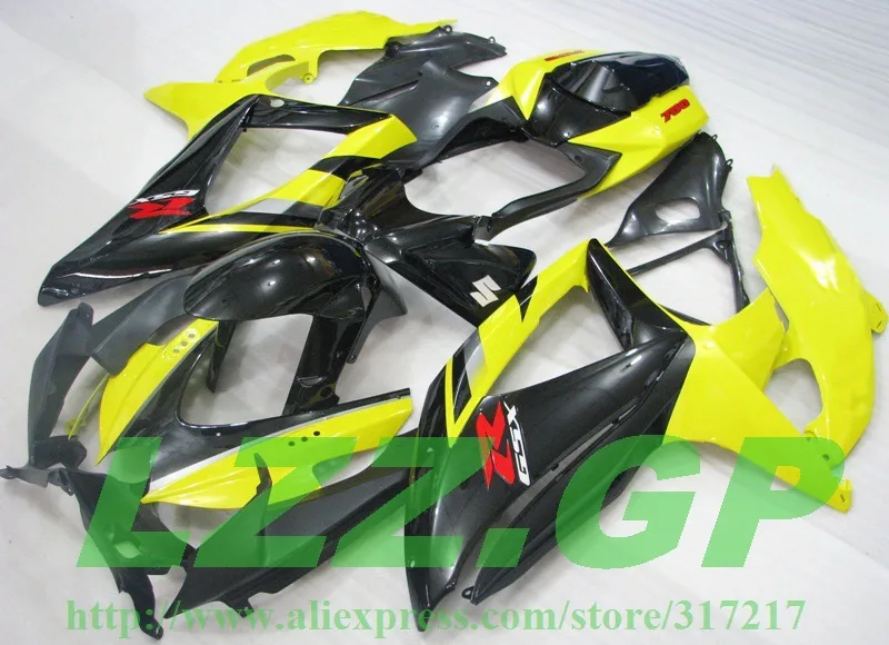 

Injection For Yellow Black SUZUKI HOT 08-10 GSXR750 2008 2009 2010 GSXR 600 750 GSXR600 K8 08 09 10 Fairing