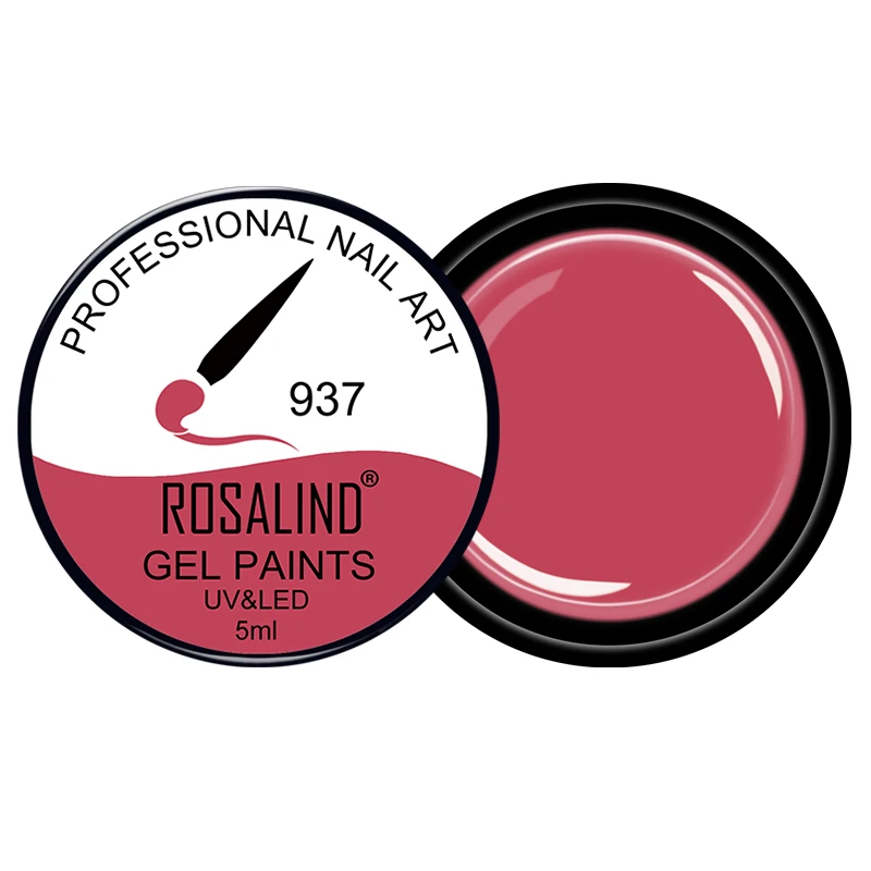 937 Бренд Rosalind, гель для нанесения краски, косметика, высокое качество, быстросохнущий, стойкий, 5 мл, мерцающий, серебристый, золотой, УФ-гель для ногтей, краска - Цвет: 937
