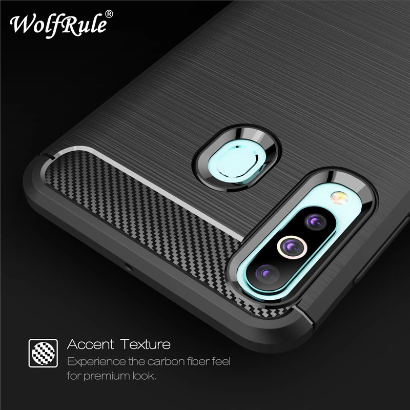 

WolfRule For Case Samsung Galaxy A60 Cover Shockproof Soft TPU Brushed Back Phone Case For Samsung A60 Funda SM-A606F Capa 6.3"