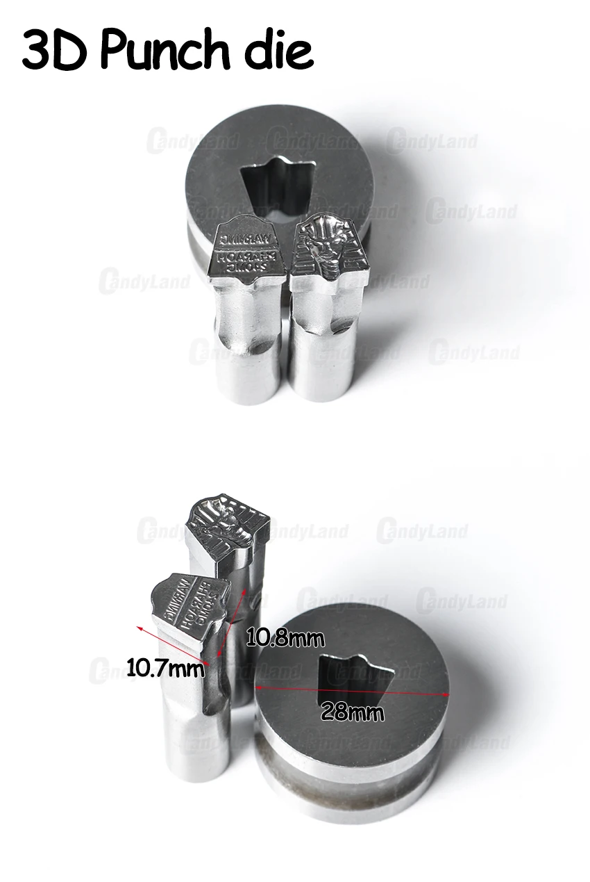 CandyLand Pha Tablet Die Pill Press Die Candy Punch Die Set Custom Logo Punch Die Cast Pill Press For Tablet TDP Machine