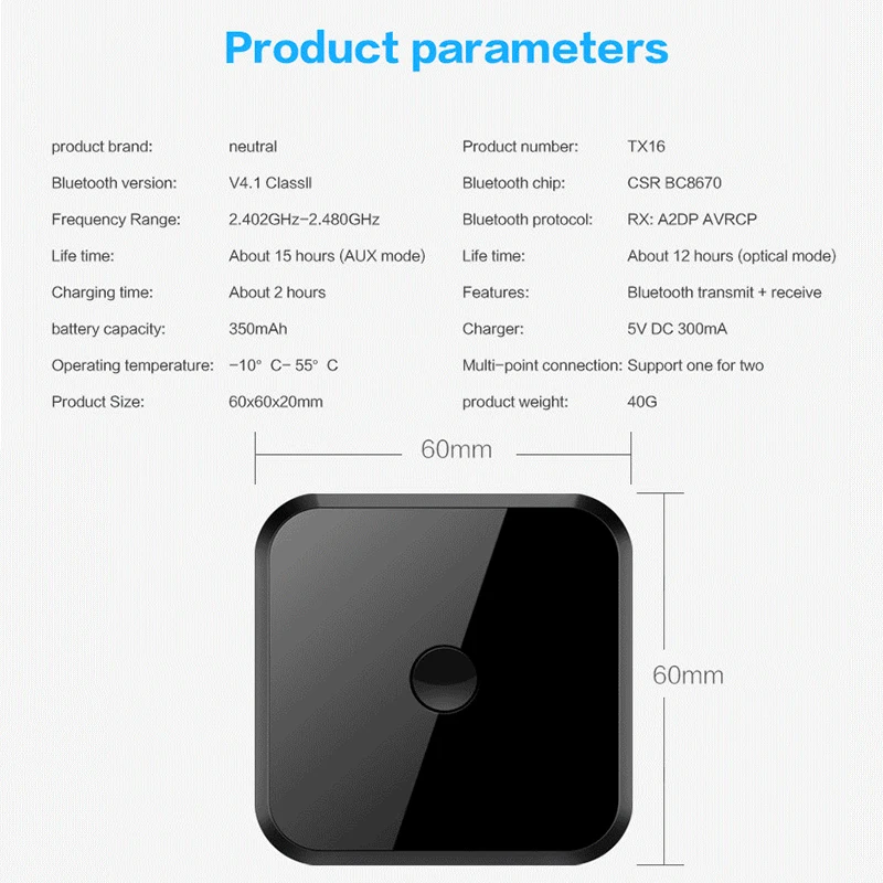 Magift Bluetooth наушники и Transmitte приемник CSR4.1 BC8670 APT X бас Музыка Беспроводной Стерео