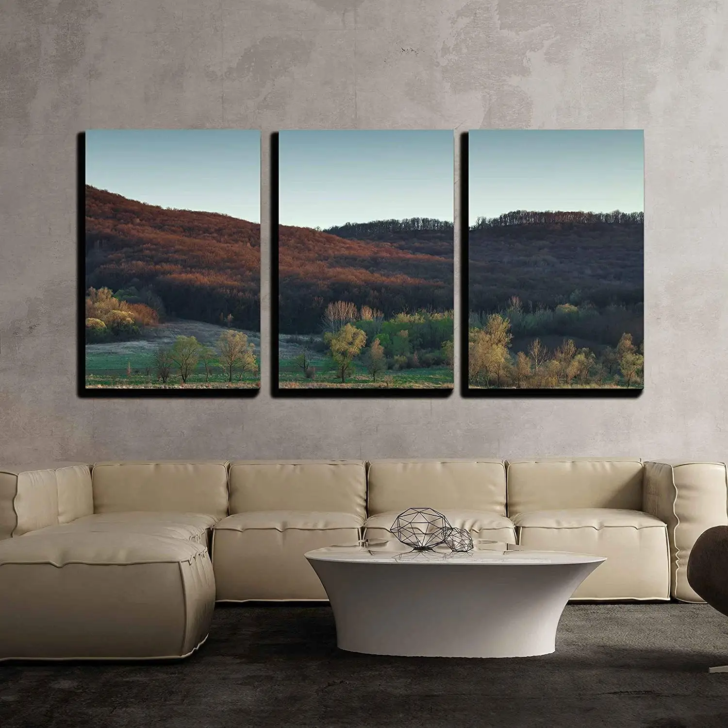 3 Piece Canvas Wall Art Early Spring Beautiful Landscape with Lake and Forest Modern Home Decor No Framed Panels | Дом и сад