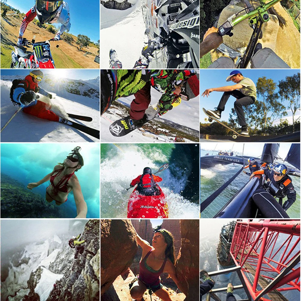 Спортивная камера для Gopro hero 7 6 5 4 3 + длинная короткая 2в1 прямая совместная Ссылка