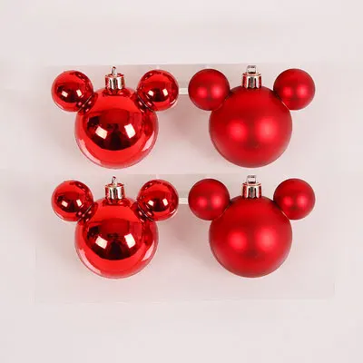 Red ears ball Украшения для рождественской елки шар олень звезда пряник человек Лось кулон Подарите вашему ребенку прекрасный подарок - Цвет: Red ears ball