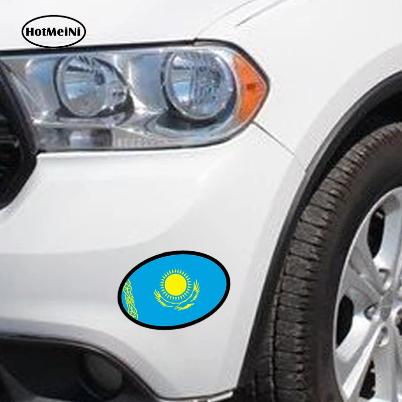Стайлинг автомобиля HotMeiNi 3D Автомобильные наклейки Казахский флаг овальная