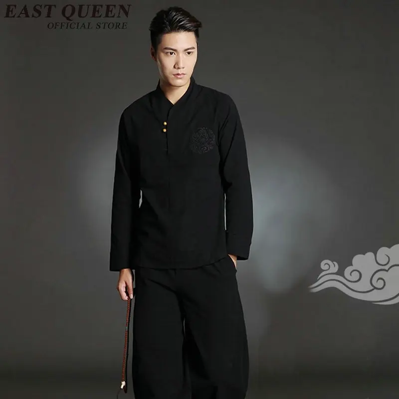 2018 Новое поступление льняные костюмы мужские Китайская традиционная Мужская