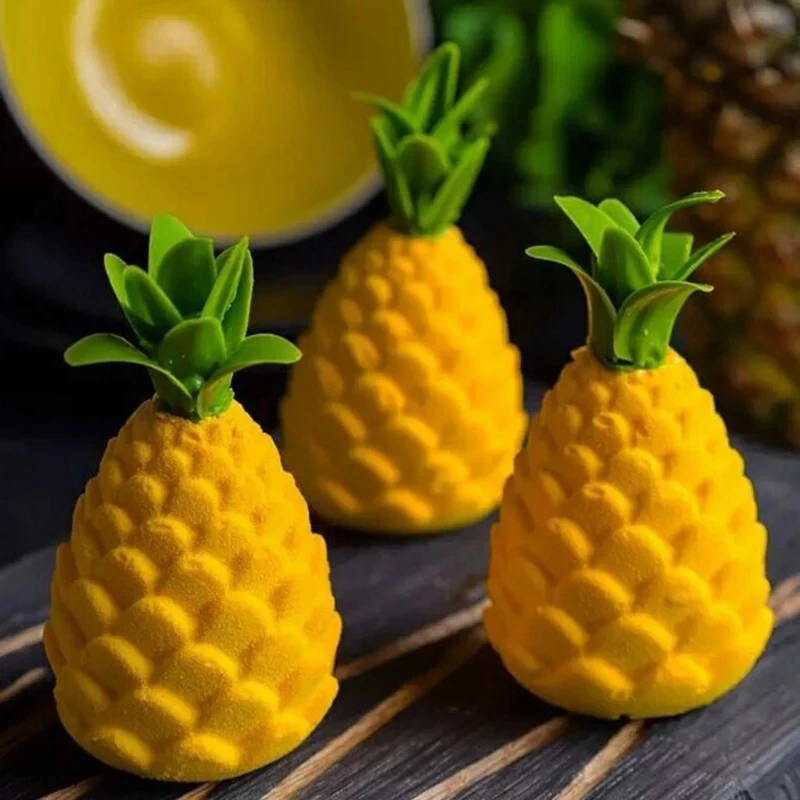 Силиконовые 3D формы, фруктовые яблоки, лимон, мусс, форма для выпечки, шоколадный кекс, тарелка для торта, сделай сам, Маффин, помадка, кухонные инструменты для тортов