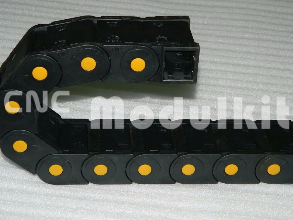 CNC Router Cable Drag Chain Link Internal Size 35 X 50 Total Closed With Yellow Point Industrial Plastic Nylon From Modulkit |