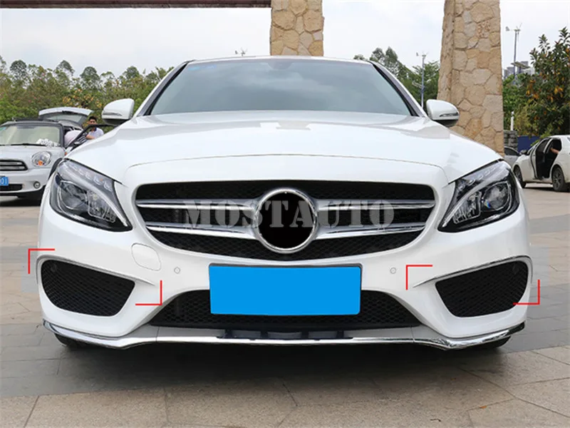 Для Benz C Class W205 S205 передний бампер решетка противотуманных фар Накладка- 2 шт