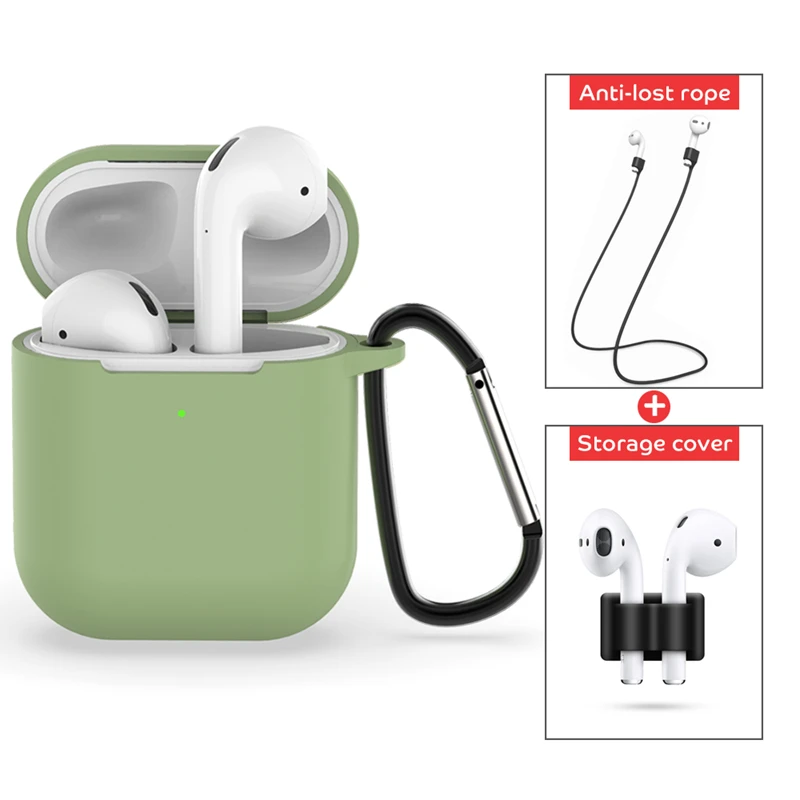 A10 Новинка, чехол для наушников Airpods 2, чехол для Airpods 2, силиконовый чехол s, тонкий чехол для Air Pods 2, Противоударная зарядная коробка с крюком - Цвет: A10