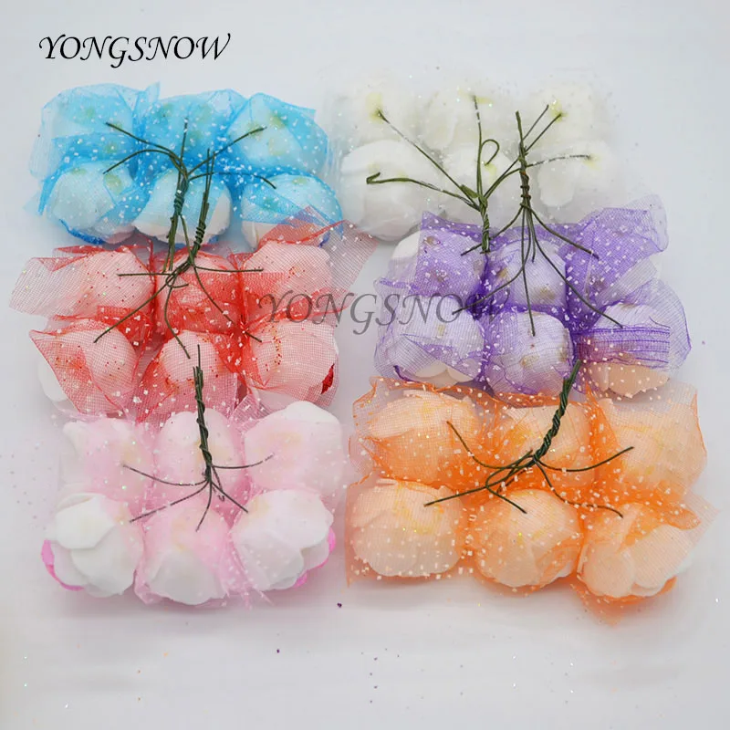 72 шт. шелковые искусственные цветы розы для свадебной вечеринки детский душ день